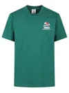 Casablanca Graphic Print Green Cotton T-shirt With Crew Neck Design In Green