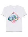 Casablanca Womens Casa Way World Series Printed Cotton-jersey T-shirt Grey
