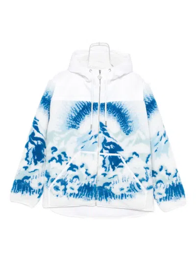 Casablanca Graphic-print Hooded Jacket In White