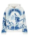 Casablanca Printed Hooded Casual Jacket In Multi