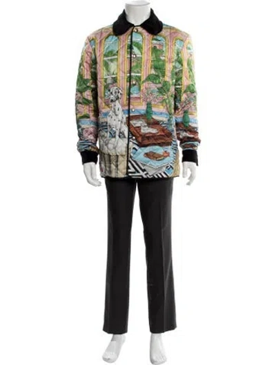 Pre-owned Casablanca Graphic Print Jacket In Pink