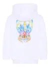 Casablanca Graphic-print Long-sleeve Hoodie In White
