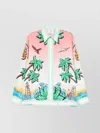 Casablanca Shirt In Pure Silk With Graphic Print