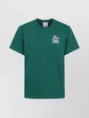 Casablanca Graphic Print Green Cotton T-shirt With Crew Neck Design In Green