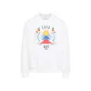 Casablanca Graphic Print Organic Cotton Sweatshirt In White