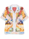 Casablanca Men's Short Sleeve Cuban Collar Shirt | Size Medium | Ums25sh00305