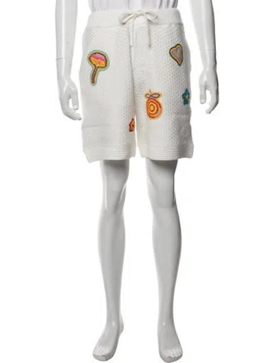 Pre-owned Casablanca Graphic Print Shorts W/ Tags In White