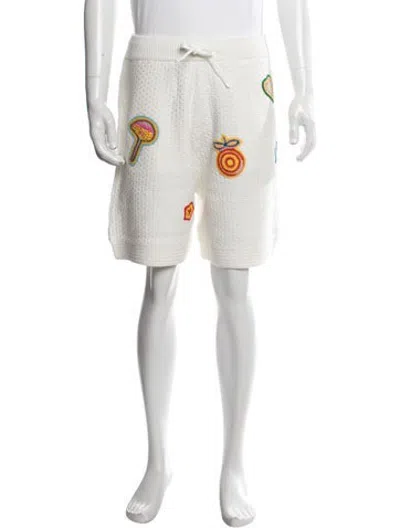 Pre-owned Casablanca Graphic Print Shorts W/ Tags In White