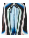 Casablanca Graphic Mountain Straight-leg Logo-print Silk-twill Drawstring Shorts In Multi