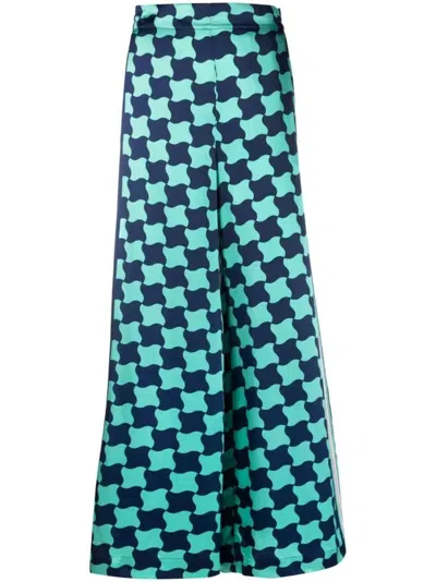 Casablanca Graphic-print Silk Trousers