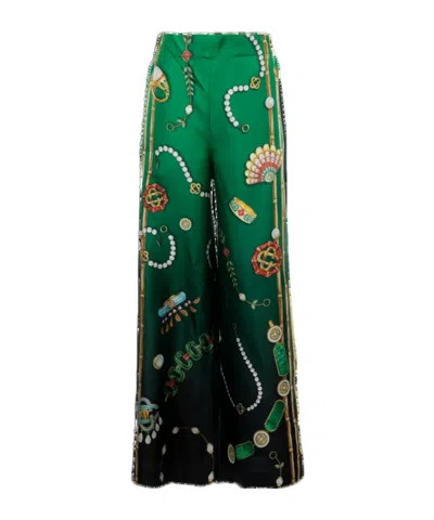 CASABLANCA CASABLANCA LA BOITE A BIJOUX SATIN TROUSERS