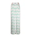 Casablanca Printed Straight Leg Trousers Ping Pong Print In White