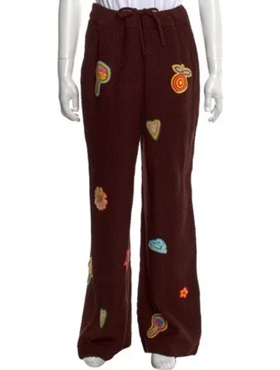 Pre-owned Casablanca Graphic Print Sweatpants W/ Tags In Brown
