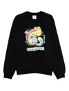Casablanca Graphic Print Crew Neck Sweater In Black