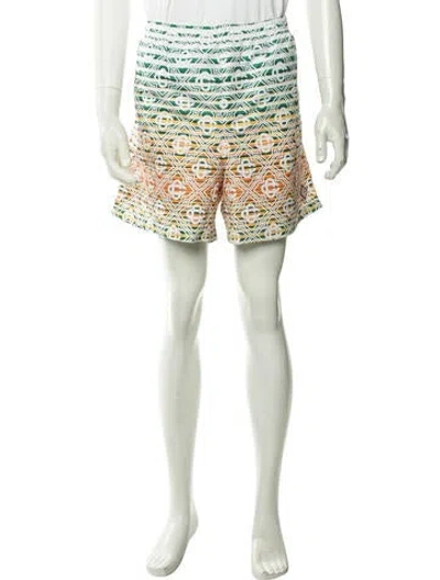 Pre-owned Casablanca Graphic Print Swim Trunks W/ Tags In White