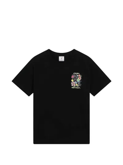 Casablanca Graphic Print T-shirt In Black