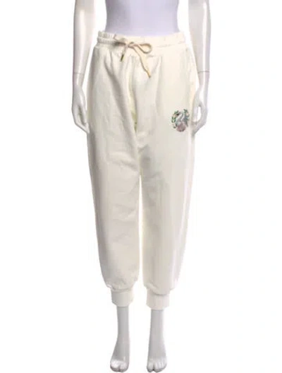 Pre-owned Casablanca Graphic Print Wide Leg Pants In Neutral