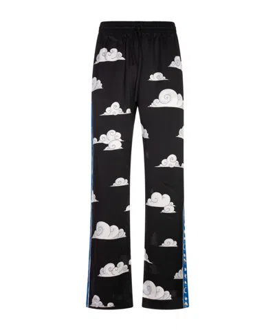 Casablanca Graphic Printed Straight-leg Trousers In Black
