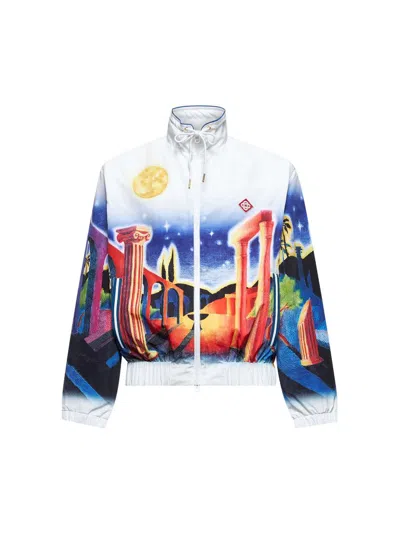 Casablanca Graphic Printed Zipped Jacket In Multi