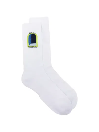 Casablanca Gradient Arch Socks In White