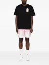 Casablanca Men Black Crewneck T-shirt With Logo Detail On The Front And Maxi Logo On The Rear In Cot In Black