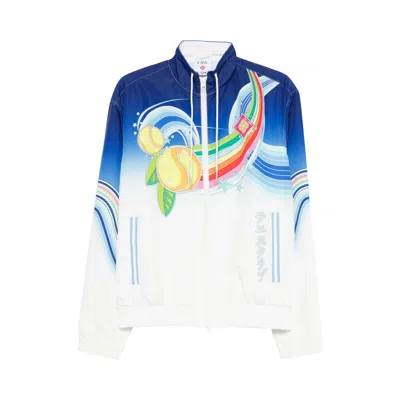 Pre-owned Casablanca Graphic Zipped Jacket 'white' | Men's Size M