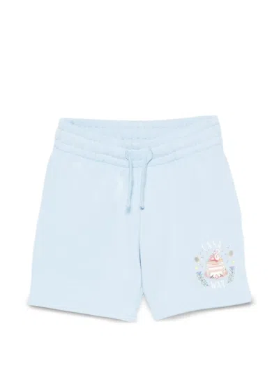 Casablanca Kids' Graphic-print Shorts In Blue