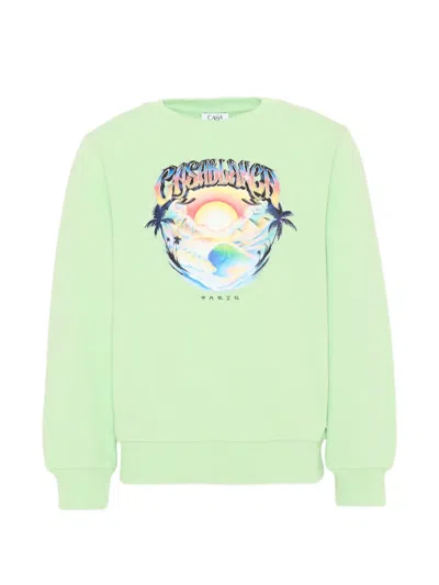 Casablanca Kids' Graphic-print Sweater In Green
