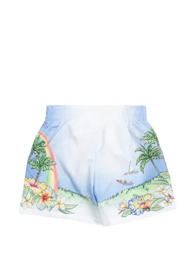 Casablanca Kids' Graphic-print Swim Shorts In Multi