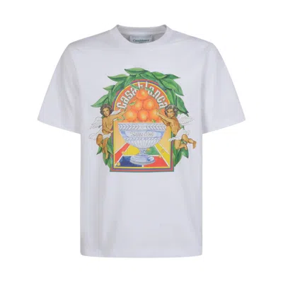 Casablanca Graphic-print T-shirt In White