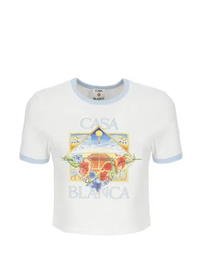 Casablanca Graphic-print T-shirt In White