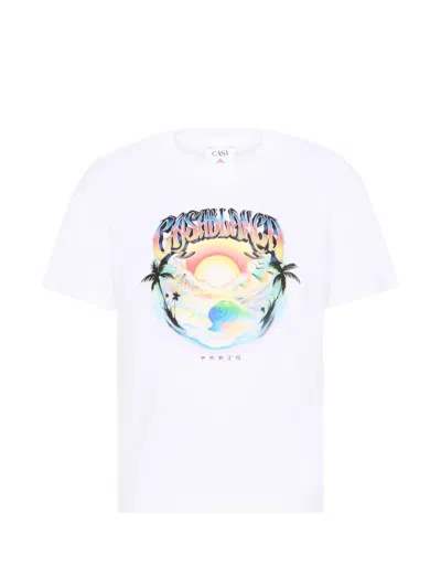Casablanca Kids' Graphic-print T-shirt In White