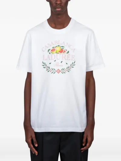 Casablanca Graphic-print T-shirt In White