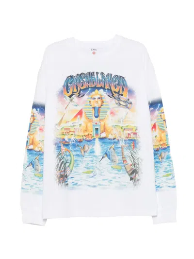 Casablanca Egypt-inspired Graphic Print Cotton T-shirt In Multi