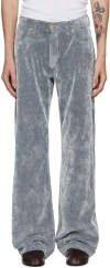 CASABLANCA GRAY & BLUE PEACH TEXTURE JEANS