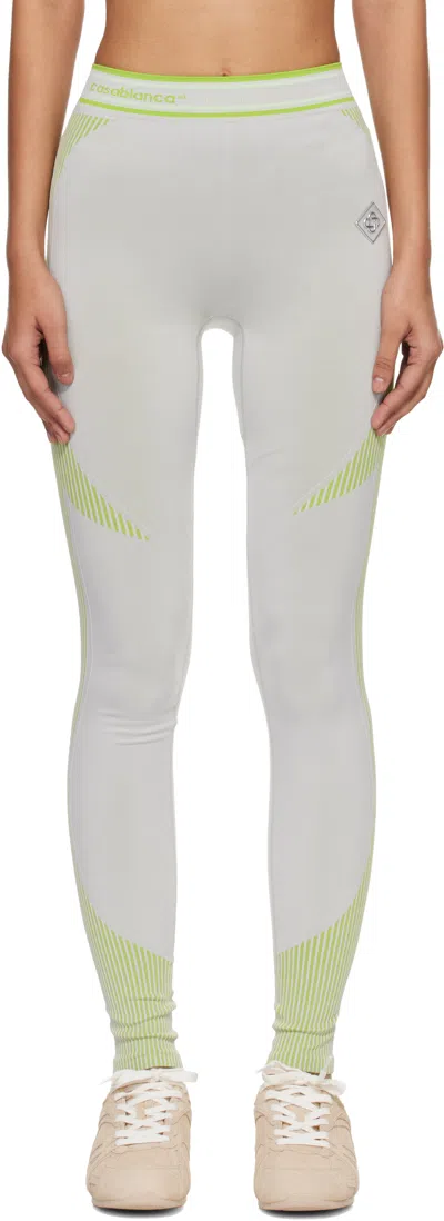 Casablanca Gray & Green Seamless Leggings