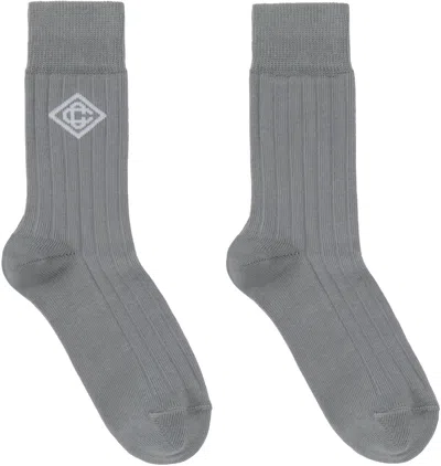 Casablanca Gray Dress Socks In Grey