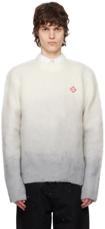 Casablanca Gray Gradient Mohair Sweater In Grey Gradient