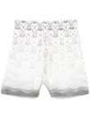 Casablanca Gray Silk Shorts With Logo In Grey