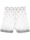 Casablanca Gray Silk Shorts With Logo In Grey