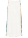 Casablanca Drawstring Waist Casual Pants In White