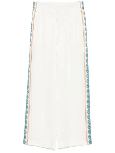 Casablanca Greco Wave Trousers In White