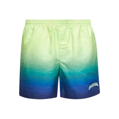 CASABLANCA CASABLANCA GREEN BEACHWEAR - SWIM SHORTS MEN