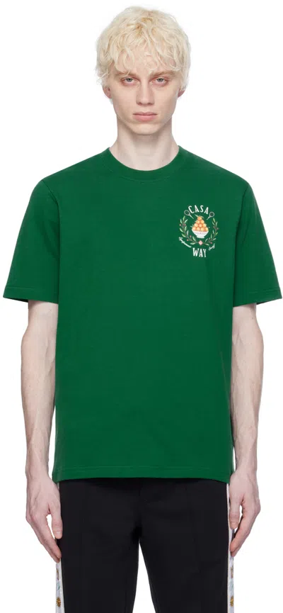 Casablanca Casa Way Graphic-print T-shirt In Green