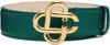 Casablanca Green Cc Logo Buckle Belt In Green