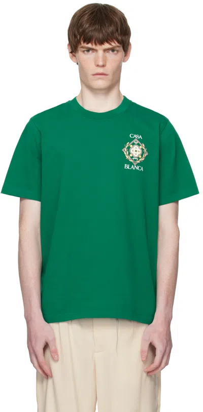CASABLANCA GREEN CHAMPIONSHIP DIAMOND T-SHIRT