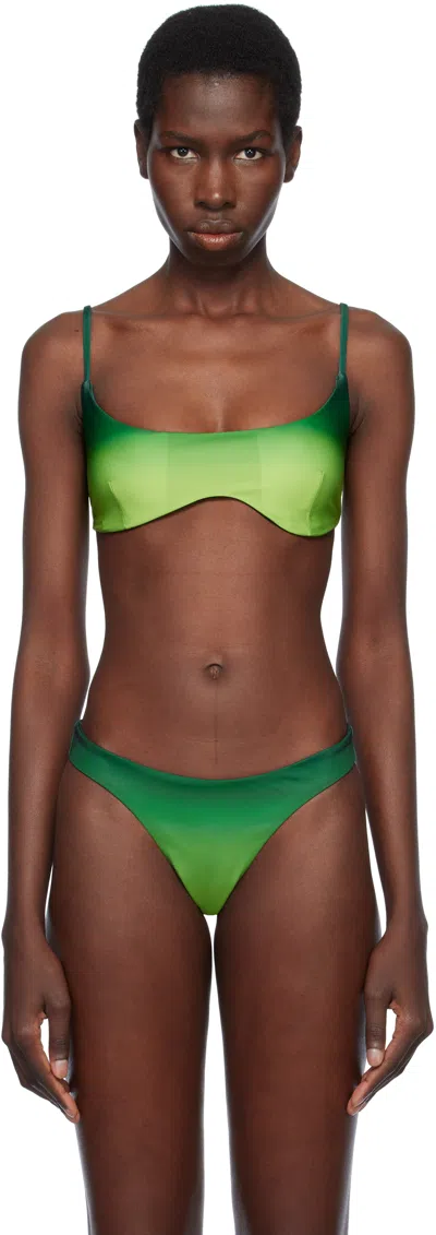Casablanca Green Gradient Bikini Top