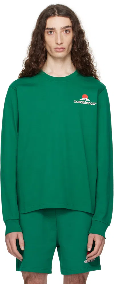 Casablanca Green Montagne Long Sleeve T-shirt