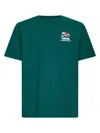 Casablanca Mens Montagne Ondulee Brand-print Cotton-jersey T-shirt In Green