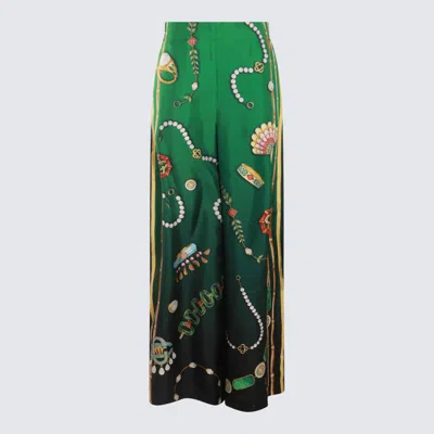 Casablanca Woman Pantalone Stampa In Green